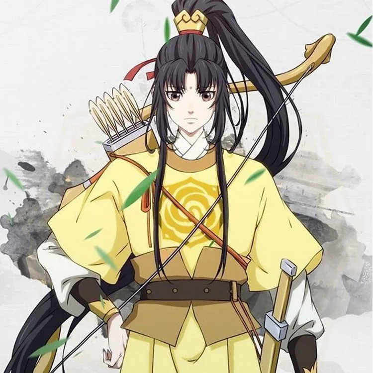 Costume de cosplay Mo Dao Zu Shi Jin Ling - Tenue traditionnelle ancienne avec perruque synthétique, Grand Maître de la culture démonique