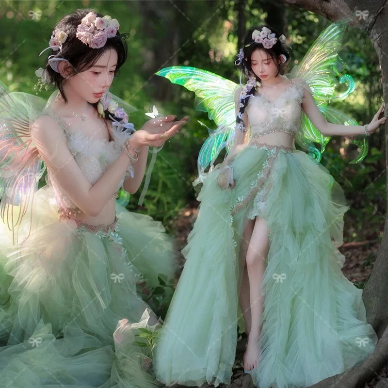 

New Arrival Forest System Girl Theme Fairy Outdoor Travel Photography Costume Art Portrait Photography Clothes Ladies Fashion