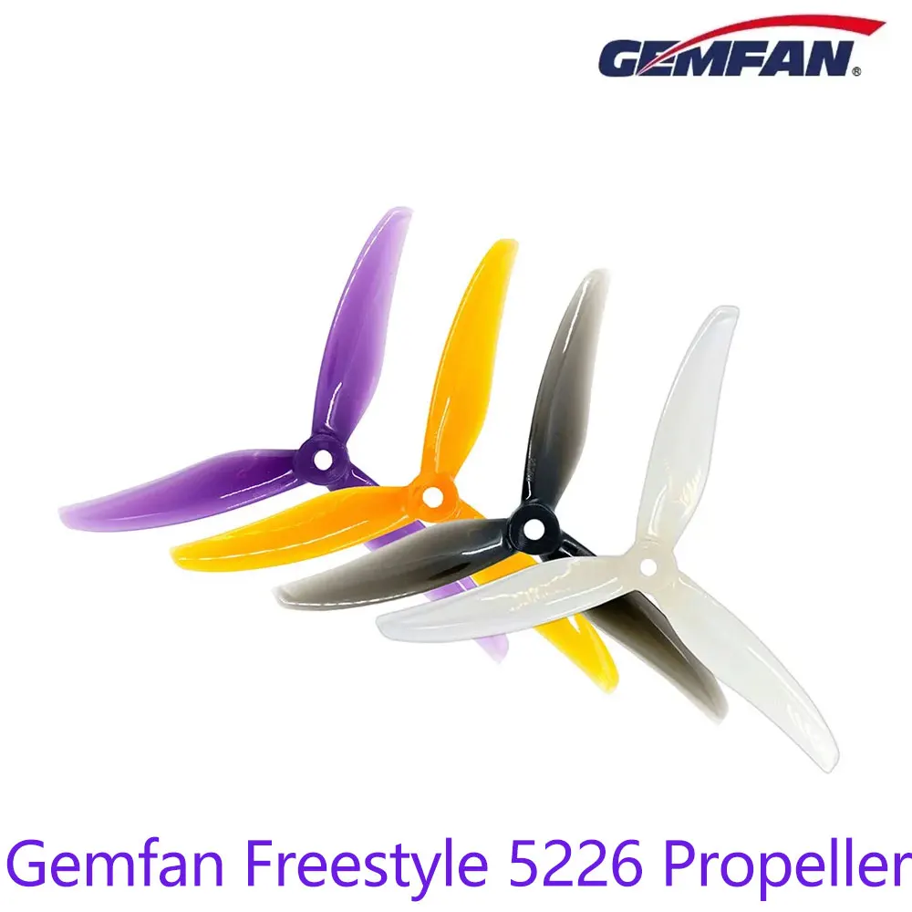 8Pairs Gemfan 5226 3 Blade Propellers 5.2 Inch FPV Props PC CW CCW 5 Inch Racing Freestyle Quad Rotor RC Multirotor Parts