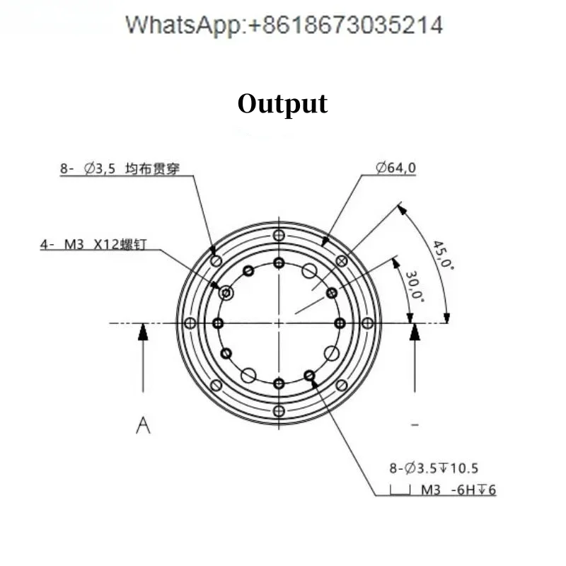 FA14-100 Small Reducer Servo Motor Planetary Reducer 6 Robotic Arm Joint Can Be Used With 40 Servo Motors