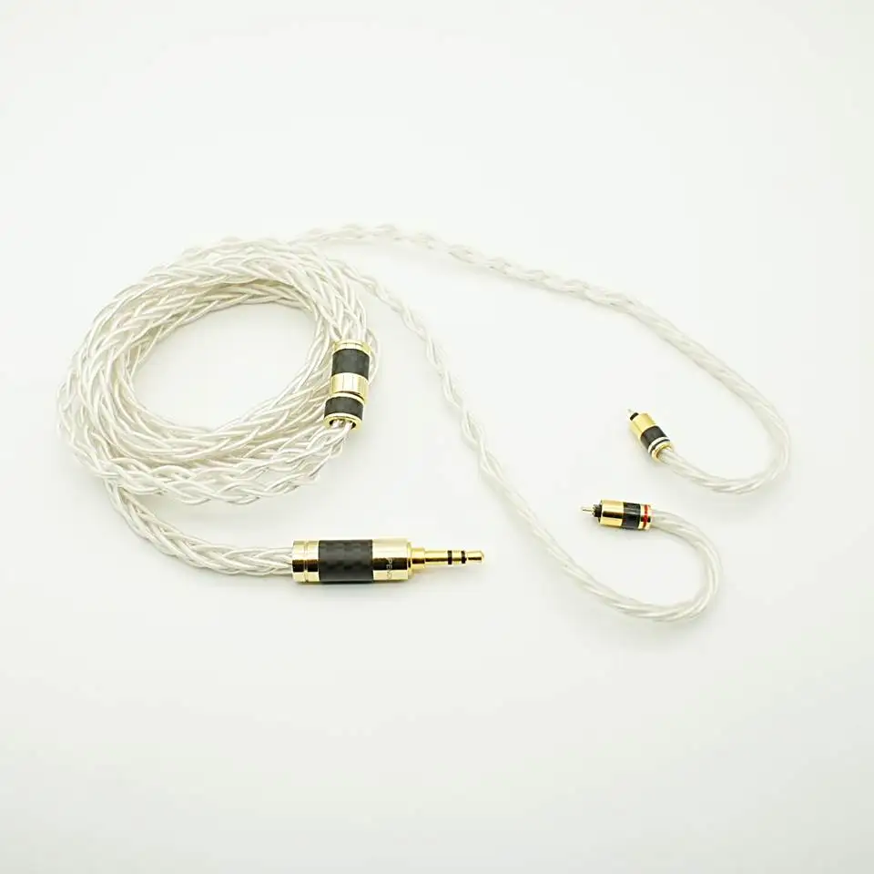 Penon ASOS+ 8 Shares Alloy copper Silver-plated & OCC Silver-plated Mixed HiFi Audiophile IEMs Cable with Purple Copper Plugs