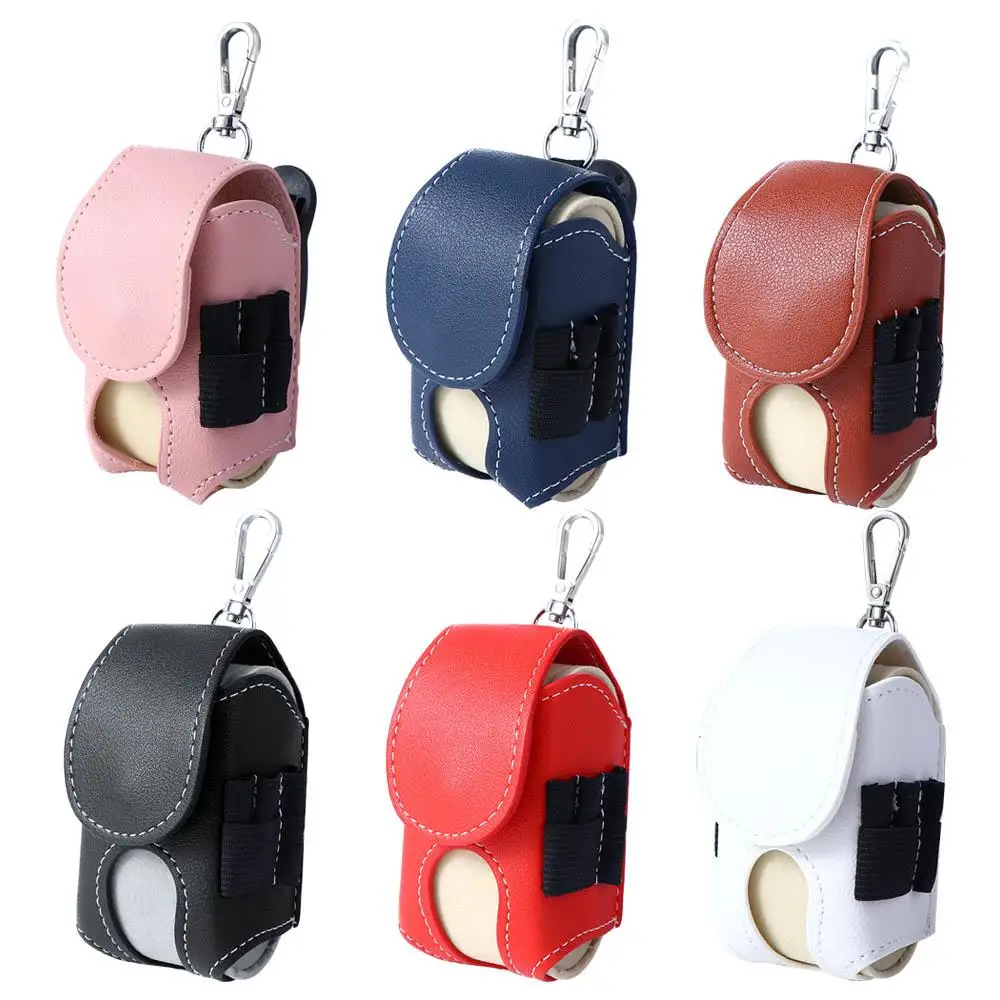 Pocket Leather Sporting Goods Storage Bag Golf Ball Container Golf Ball Storage Pouch Golf Waist Holder Bag Golf Ball Pouch