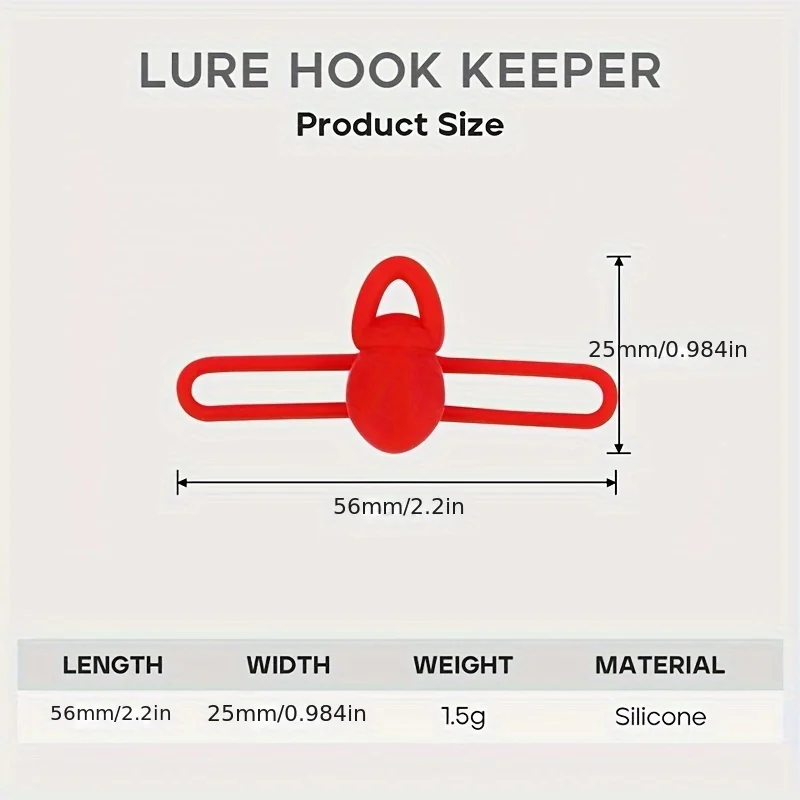 5 Stück/Beutel Köderhakenhalter Hochelastischer Silikon-Köderhakenhalter Mini Leichtgewichtiger Rutschfester Köderhalter für Angelruten – Detail 4