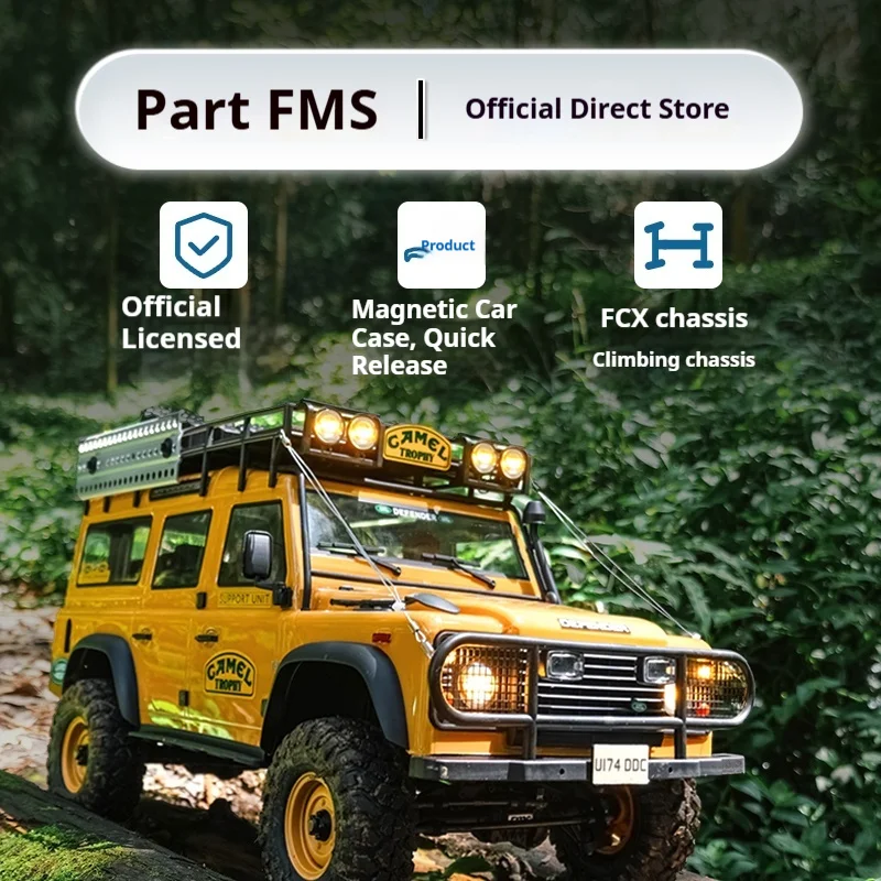 Fms 1/10 Fcx10 Camel Cup 4wd Rc Car Simulation Electric Brushed Two Speed Remote Control Climbing Off Road Vehicle Model Toy