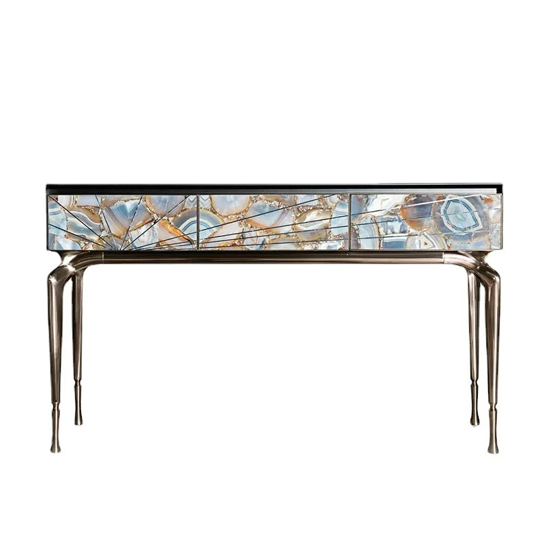 Italian stainless steel entrance table decorative entrance cabinet