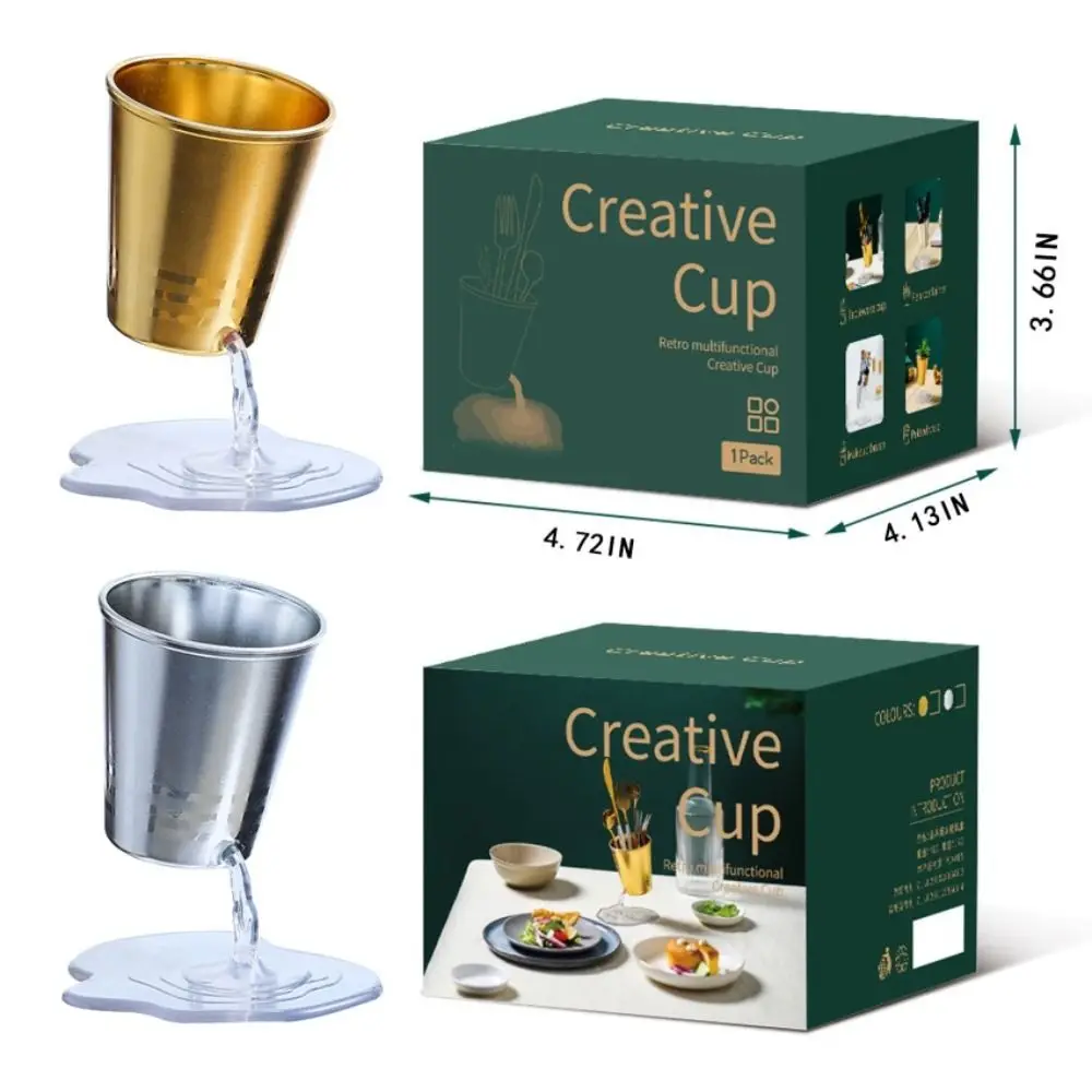 Leaking Water Cup Floating Chopsticks Holder Multifunctional Silver Gold Suspending Storage Container Creative Cup