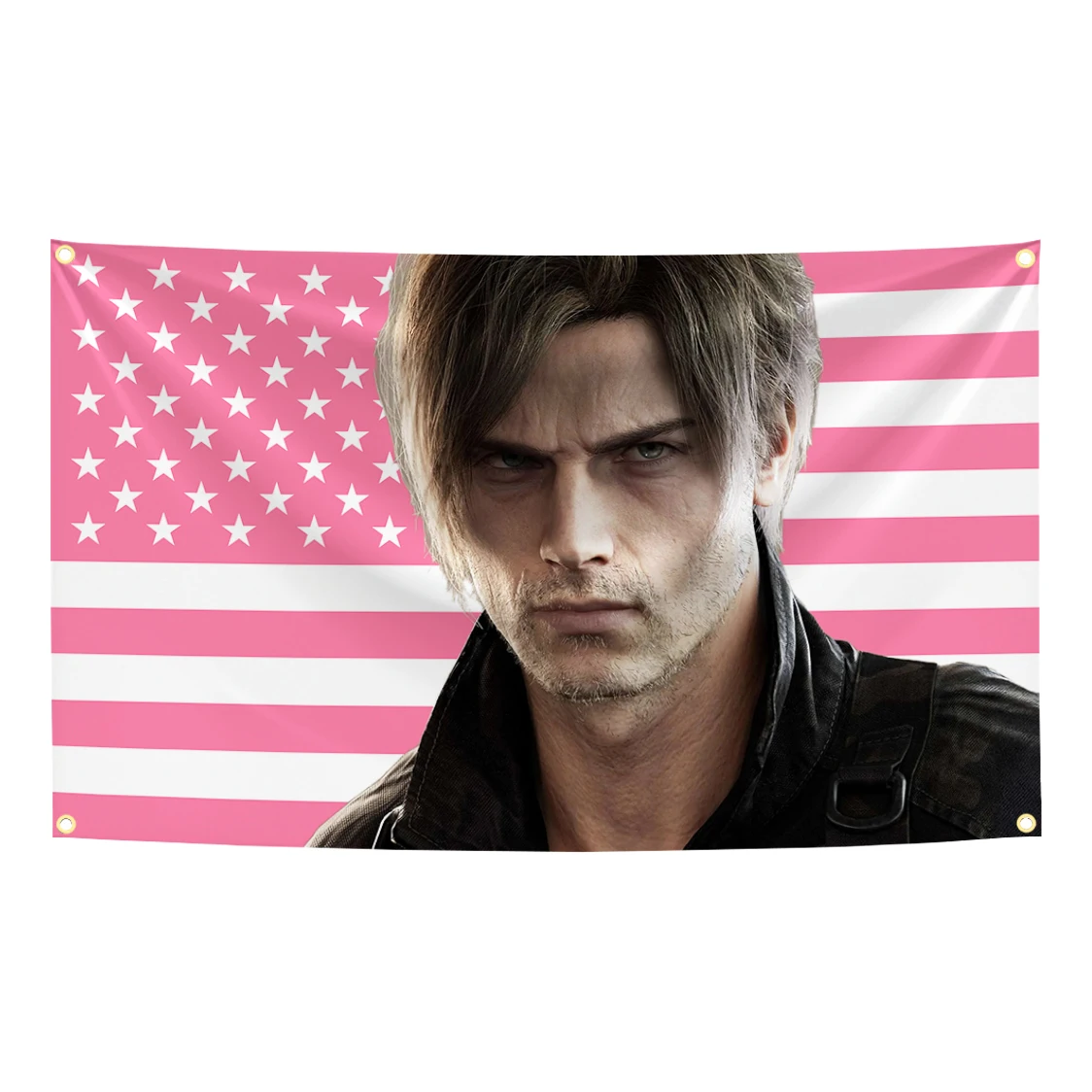 60x90cm 90x150cm 120x180cm Nieuwe Leon Kennedys Roze Amerikaanse Vlag Flag Tapestry Polyester Banner For Wall Decor