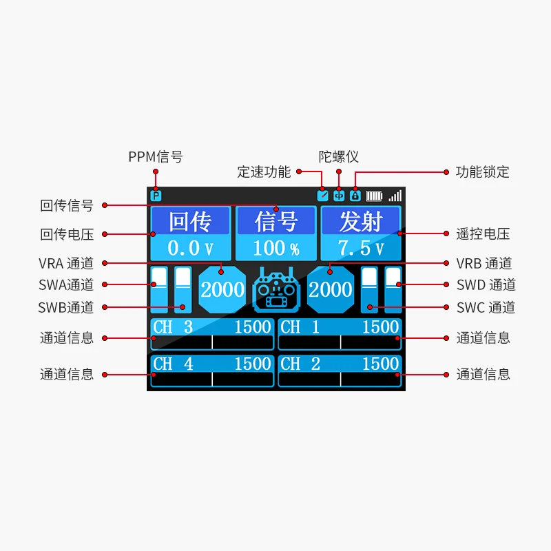 Hotrc الساخن rc HT-10A HT10A 2.4Ghz 10CH تحكم عن بعد F-10A F10A استقبال ل RC الطائرات مركبة قارب ملحقات طائرة بدون طيار أجزاء