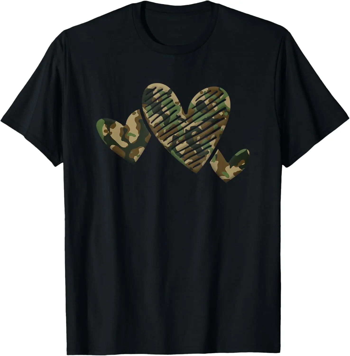 Love Story Camouflage Heart Pattern Matching Pair T-Shirt