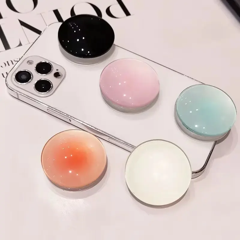 Popular Crystal Finger Stands Socket For Phone Universal Holder Flexible Fold Bracket Expansion Cellphone Stand Lazy Korea Style