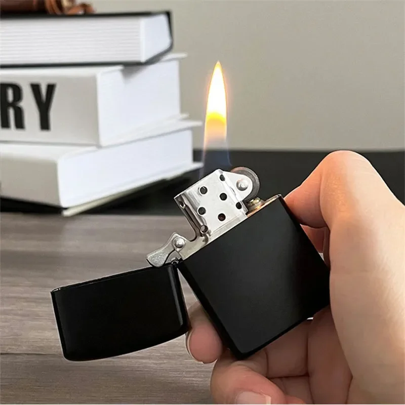 Retro Kerosene Lighter Flint Grinding Wheel Ignition Refillable Gasoline Oil Torch Lighters Smoking Accessories