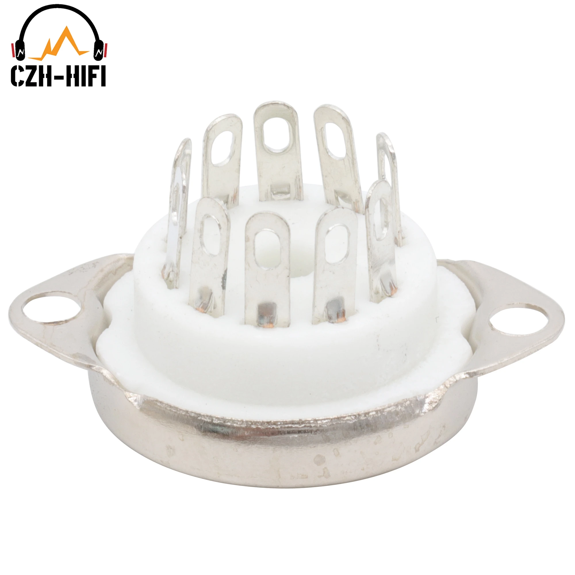 10 Uds. Base de válvula de electrones de enchufe de tubo de cerámica de 10 pines para amplificador de Audio Vintage 6X9 6U9 6AF9 6AB9 proyecto HIFI DIY