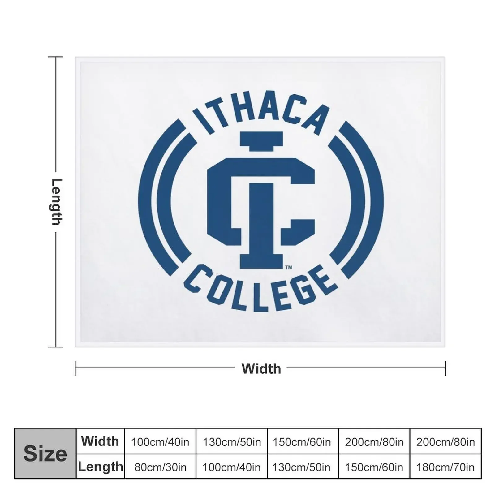 Ithaca College bombers Throw Blanket Sofas Decoratives Weighted Large Blankets