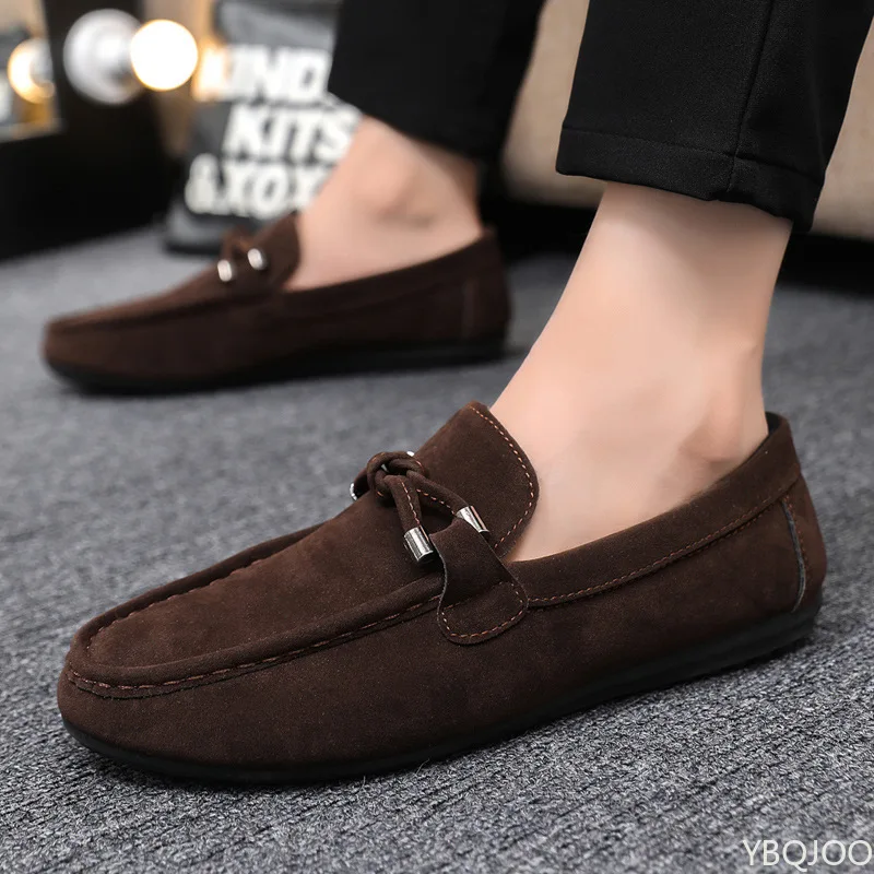 

Spring and Summer Men's Casual Bean Shoes Trend with Breathable Flat Bottom Anti Slip Single Shoes for Daily Use Zapatos Hombre