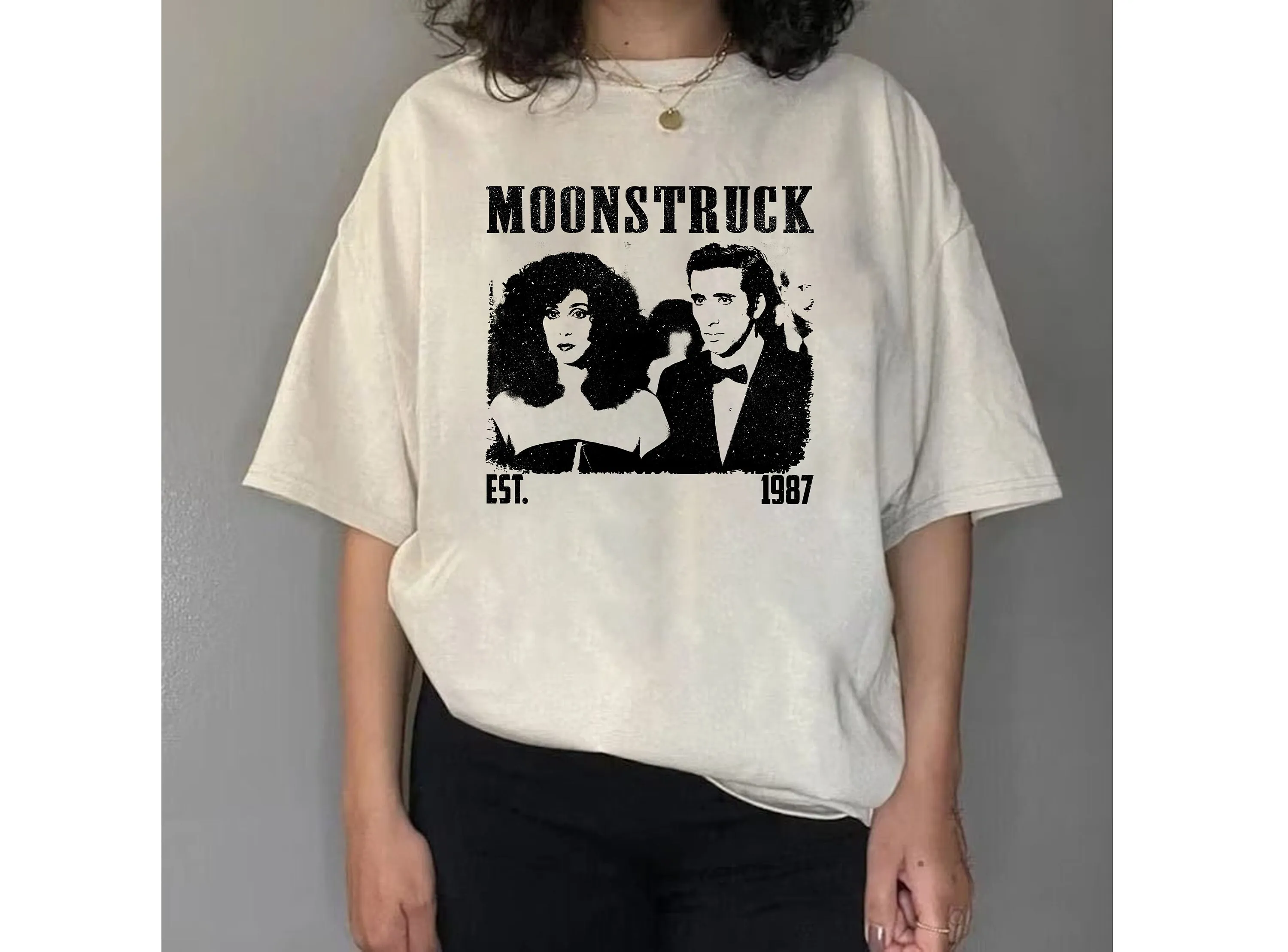 Moonstruck T Shirt Movie Style Crewneck Trendy s For Men