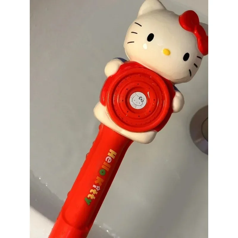 Igual que HelloKitty Showerhead, lindo gato KT, chica de mano doméstica, regalo para novia, mejor amiga, figura de Anime Sanrio