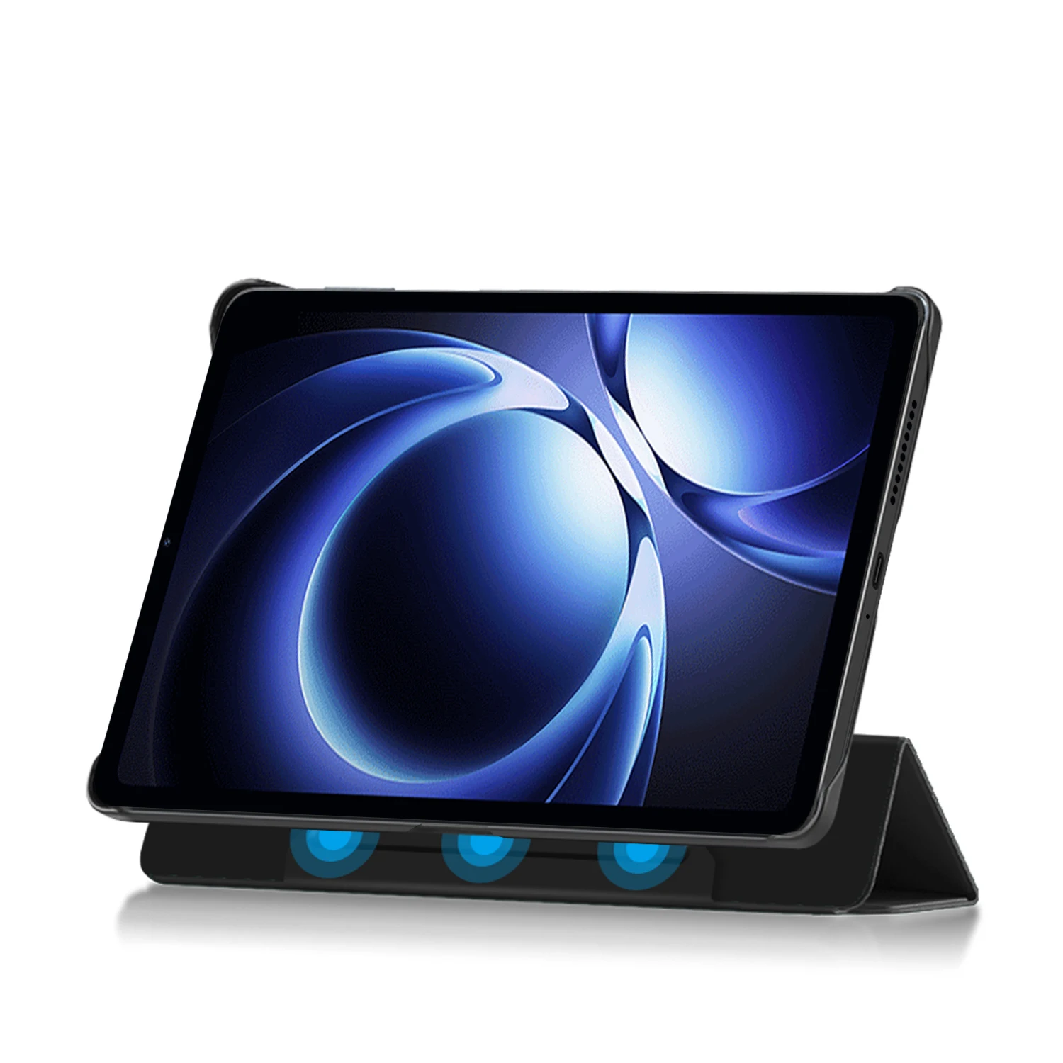 For Xiaomi Pad Mini / Redmi K Pad Case Stand PU Leather Magnetic Detachable Tablet Cover - Black