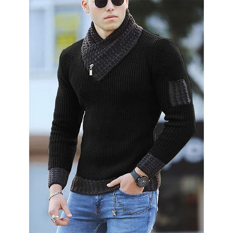 

Sweater Turtleneck Men Winter Fashion Vintage Style Sweater Male Slim Fit Warm Pullovers Knitted Wool Sweaters Thick Top Men