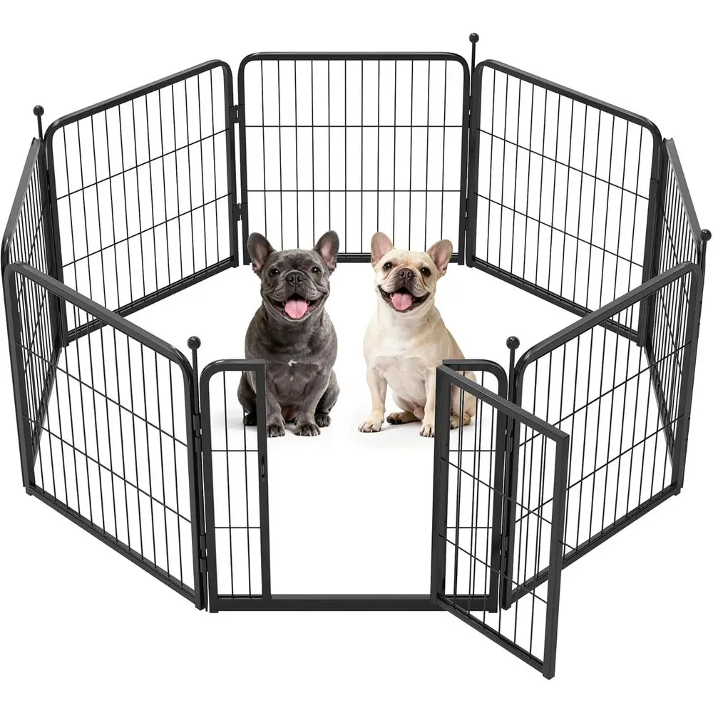 Dog Playpen, RV Camping, Outdoor & Yard, 24 H, 8 Panels | Portable, Easy Setup, Heavy-duty, DIY Layouts, Puppies & Small Dogs, P
