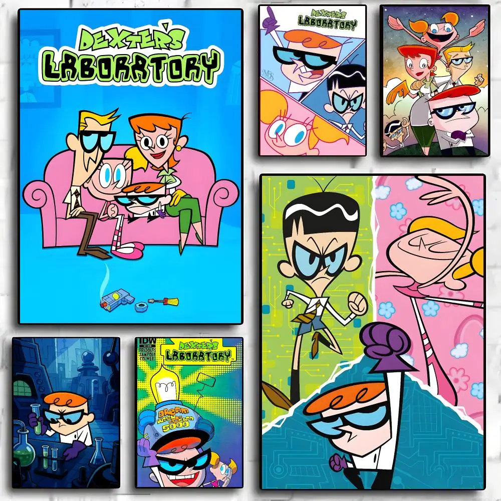 Anime D-Dexters Laboratory Poster Advanced Aesthetic Self-adhesive Printing Paper Wall Art For Living Room Home Decor