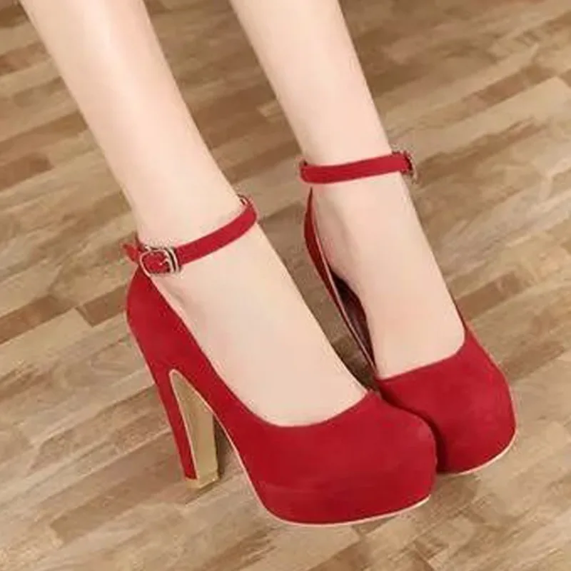 Trendy High Heel Single Shoes 2024 Autumn New Collection Simple and Sexy Buckle Solid Color Temperament High Heel Women\'s Shoes