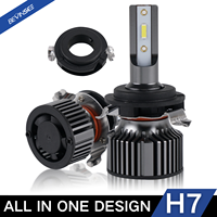 BEVINSEE Lampadine H7 LED with Custom Adapter for Mercedes M-Class W166 for VW for For Jetta for BMW E60 E61 5 Series 60W 6000K