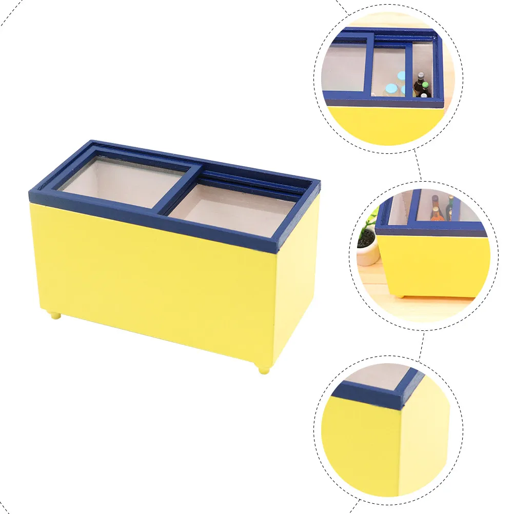 

Миниатюрный кухонный морозильник для кукольного домика, декоративный мини-морозильник, имитация мини-мебели, развивает координацию у детей