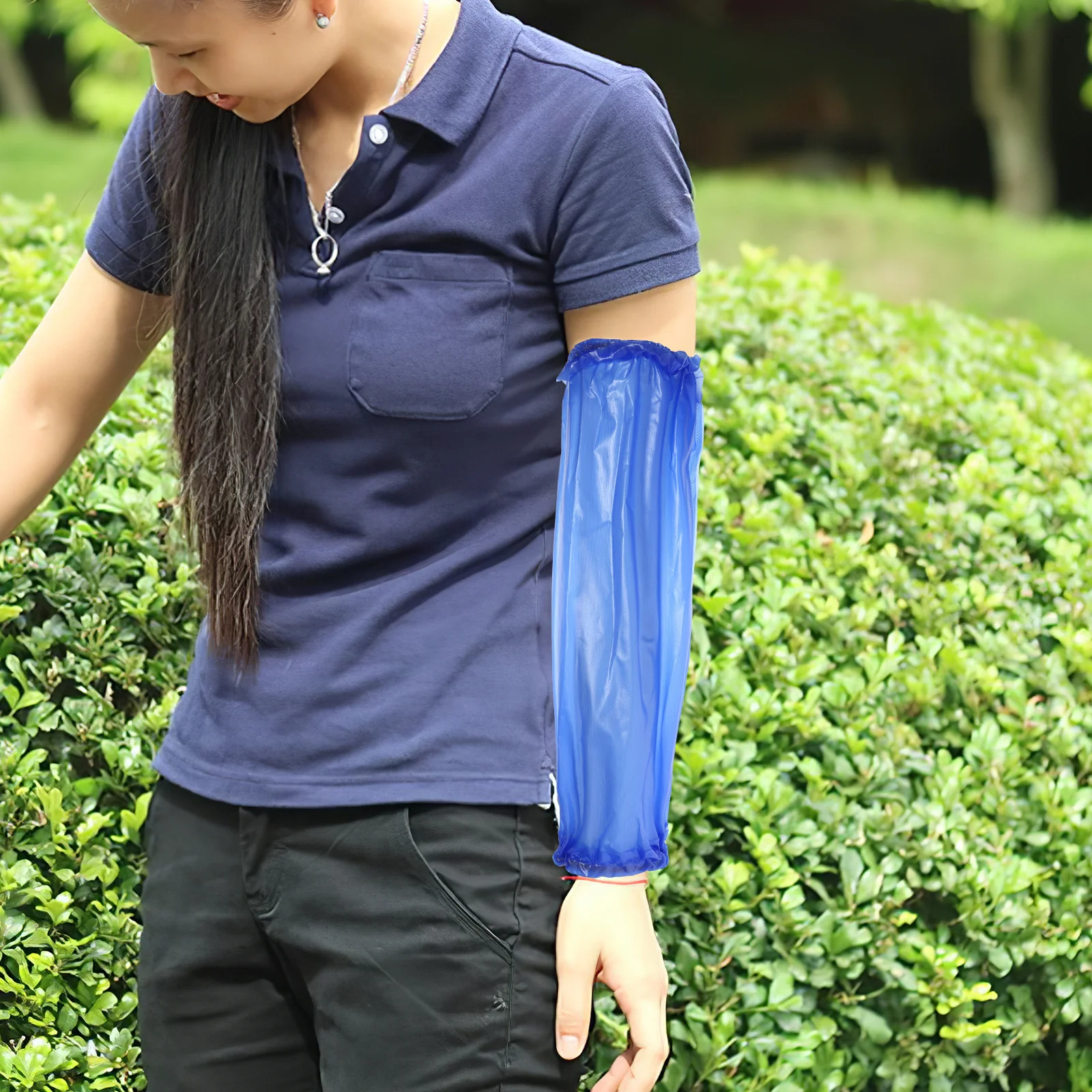 

1 Pair Waterproof Pvc Oversleeves Reusable Housework Arm Sleeves For Kitchen Garden Washing Protective Workwear Unisex Adult