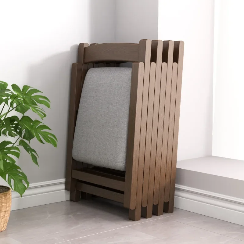 

Solid wood folding chair, household stool, small apartment portable folding chair rest