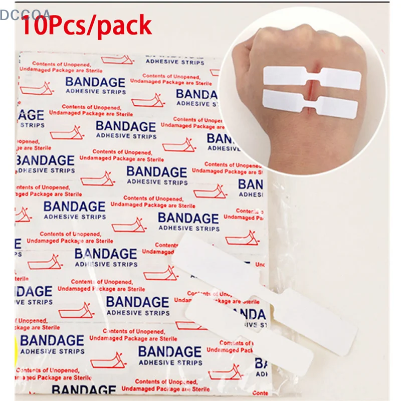 10Pcs Needle-Free Waterproof Band Aid Butterfly Adhesive Wound Closure Band