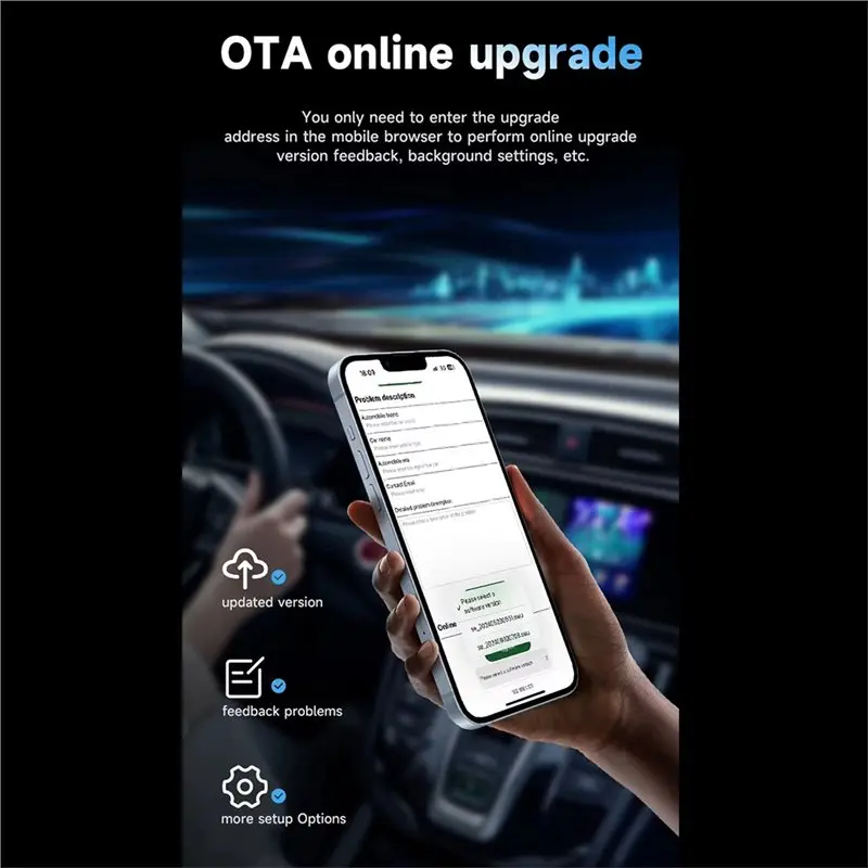 Exclusive Car Wireless Android Auto Carplay 2In1 Box Wired Connection- Plug& Play Dongle Carplay Android Auto Mini Smart Box