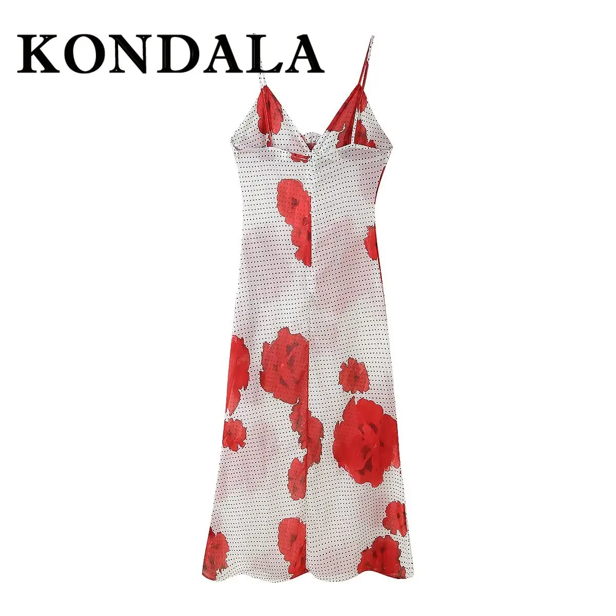 KONDALA شيك غمد أنيق مثير ثلاثية الأبعاد فساتين امرأة الورد ليلة حفلة عيد ميلاد فستان طويل موضة 2025 الصيف كامي الإناث Vestidos