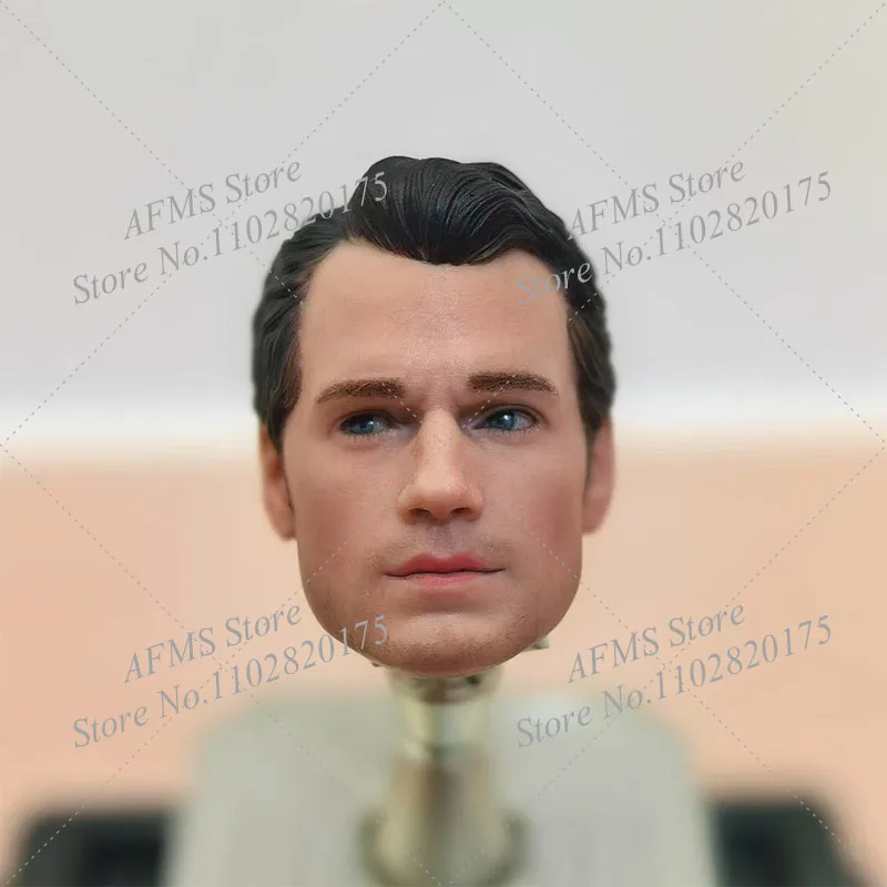 1/12 남자 군인 헨리 카빌 헤드 스컬 프트 슈퍼 히어로 모바일 아이 헤드 조각 맞는 6 인치 Manipple Studio/Mezco 액션 피규어 바디