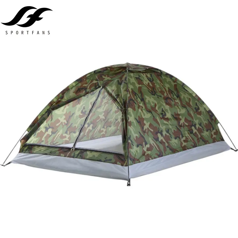 

Ultralight Waterproof Beach Tent Tent 1-2 Person Camping Tent Single Layer Portable Camouflage Outdoor 3 Season Camping Tent