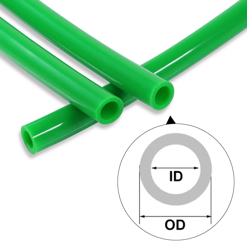 2/5m Food Grade Silicone Tube Green Diameter 0.5mm - 14mm Highly Transparent Capillary Odorless Flexible Silicone Rubber Hose