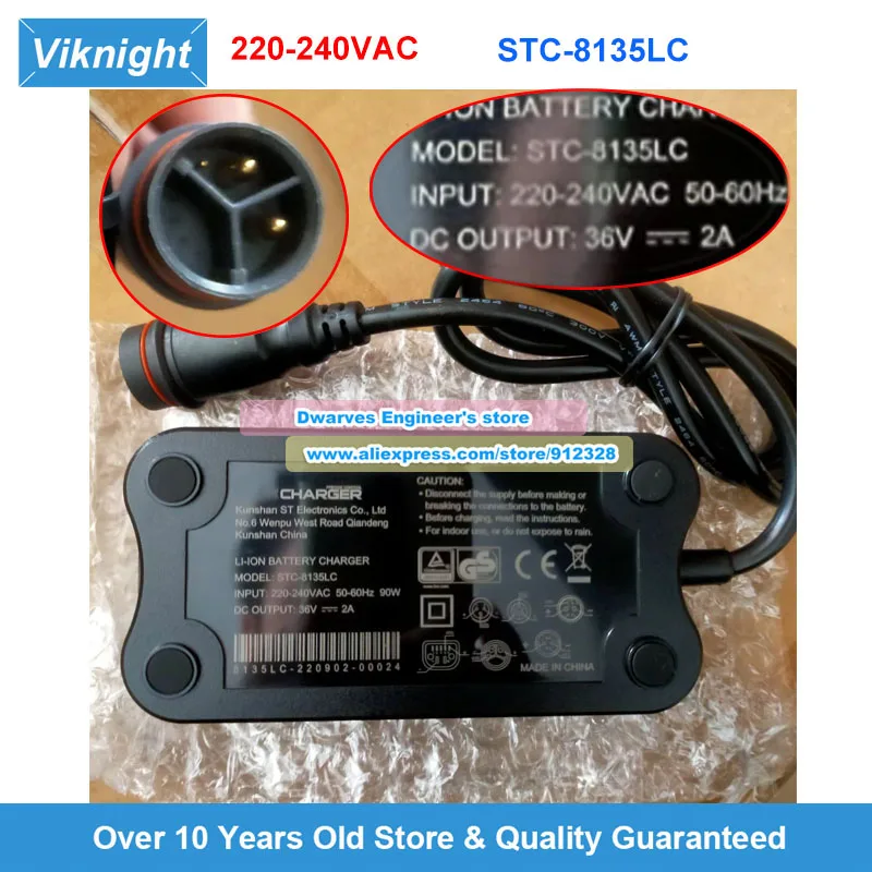36V 2A STC-8135LC AC Adapter for ST 42V 2A Power Supply Special-3pin Charger 220-240VAC