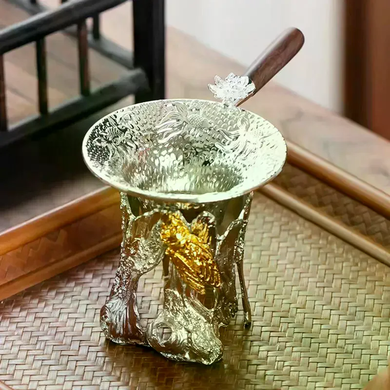 Quality Metal Mesh Tea Strainer Stainless Steel Filter Sieve Teaware Lace Tea Drain Useful Tea Infusers Kitchen Accessories