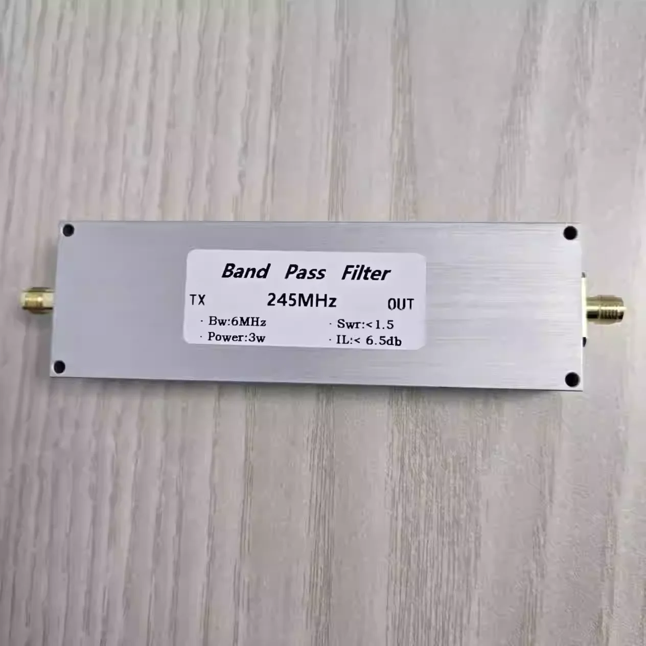 BPF-245M-6M-3WSMA bandpass filter suppresses clutter and improves reception