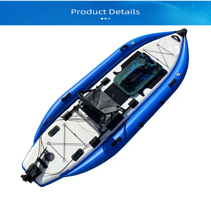 2025 Stitch Kayak Pedal Drive Inflatable SUP Board PVC Foot Pedal Outdoor Single Inflatable Portable Water Stirrup Fishing Boat