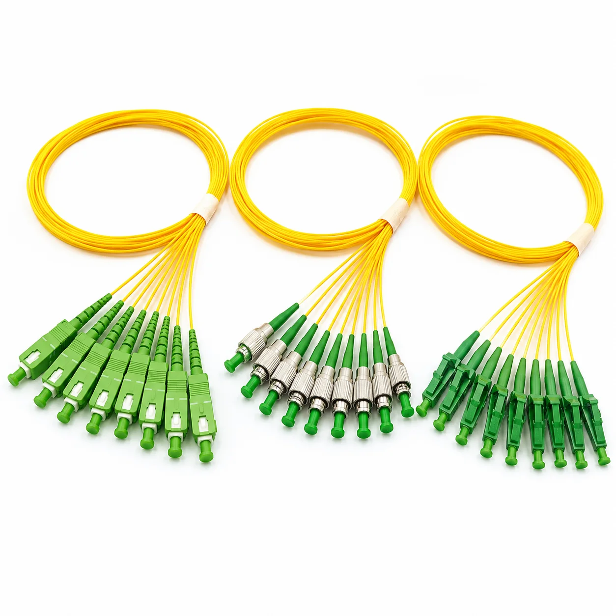 10Pcs Simplex 0.9mm OS2 Fiber Pigtail, Single Mode APC Connector LC SC FC Optional for FTTH