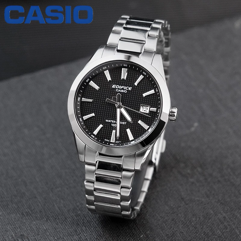 Casio EFV-160D Stainless Steel Men Dress Watch 100M Water Resistant Elegant Watch Ideal Gift for Gentlemen Multiple Dial Colors