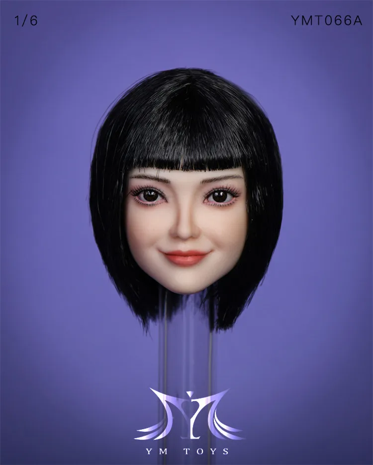 YMTOYS YMT066 1/6 Scale Baby Faced Smiling Girl High Quality Head Sculpture Fit 12 inch Action Figure Body For Fans Collection