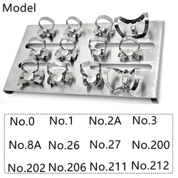 Dental Rubber Dam Clamps Endodontic Restorative Barrier Clips Frame Holder Molar Teeth Stainless Steel Oral Materials