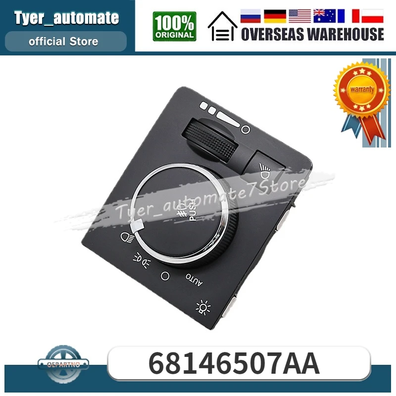 

For 2013-2021 RAM 1500 RAM 2500 RAM 3500 RAM 4500 RAM 5500 HeadLight Lamp Fog Lamp Switch 68146507AA