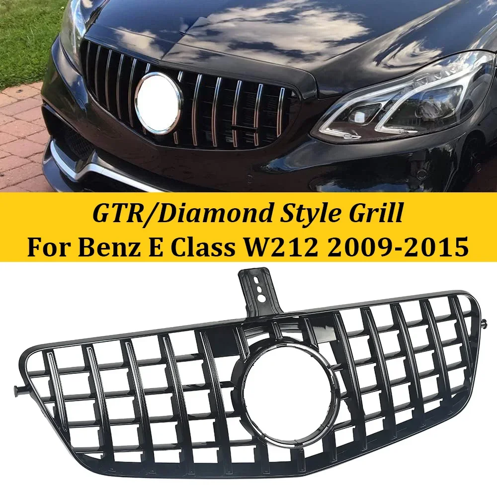 

Car Front Bumper Grille Body Kit for Mercedes Benz E Class W212 2009-2015 GT Diamond Styling Grill Tuning Auto Accessories