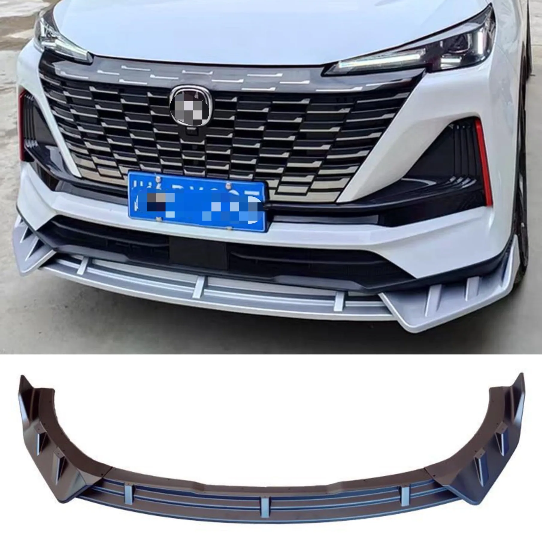 Splitter For CHANGAN CS55 Plus Rear Diffuser Front Bumper Spoiler 2022 2023 Second Generation Skirts Lip Body Kit Accessories