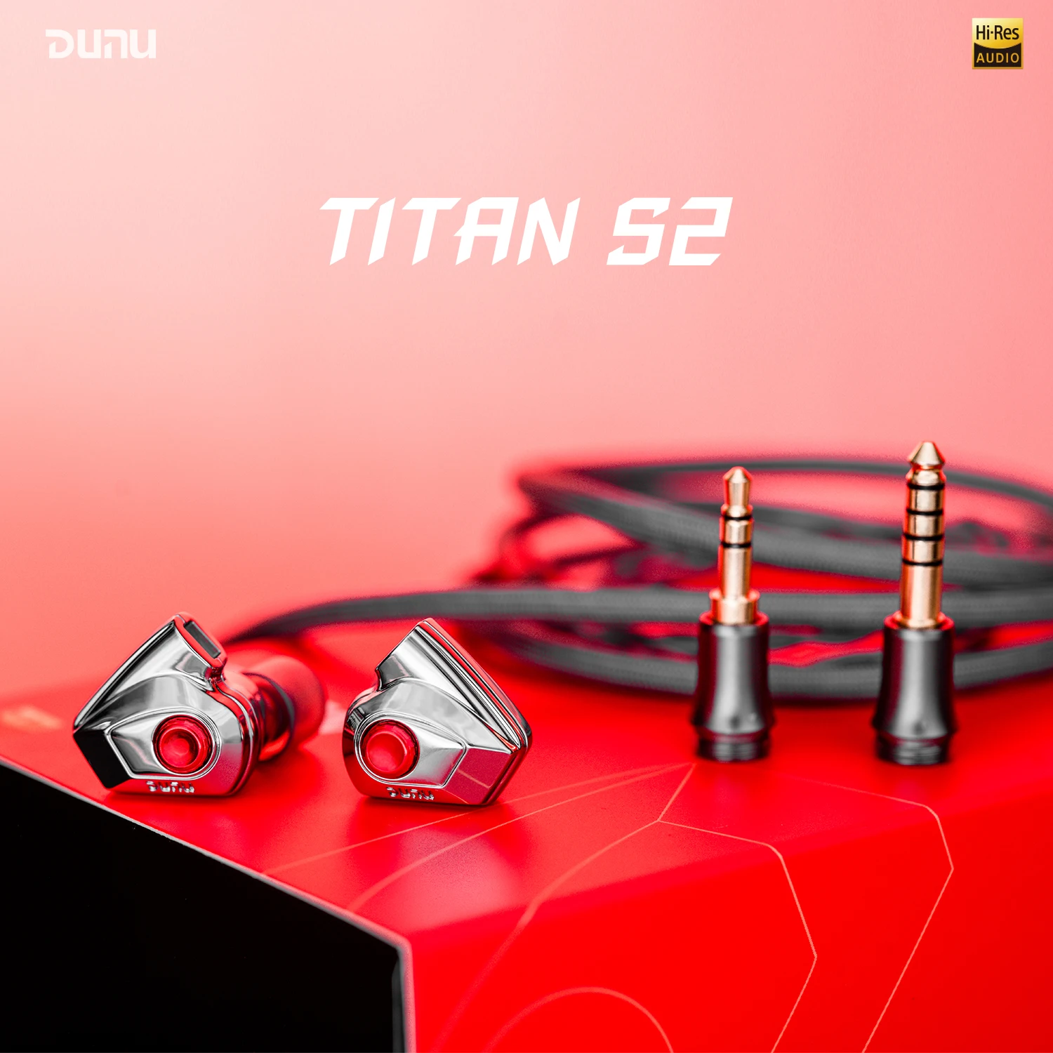 DUNU Titan S2 auriculares HiFi con cable de doble cámara circuito magnético Dual auriculares internos dinámicos de alto rendimiento 0,78mm 2 pines