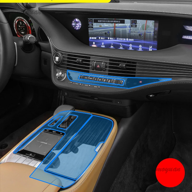 Tpu Film for Lexus LS LS460 500H 2021-2023 Car Interior Sticker Center Console Gear Door Windows Lifting Rear Armrest Panel