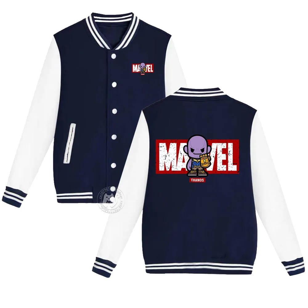 

Superhero Kids Fall/Winter Thickened Thermal Jacket Alphabet Print Boys and girls 2-14 years old Baseball uniform Comfort coat