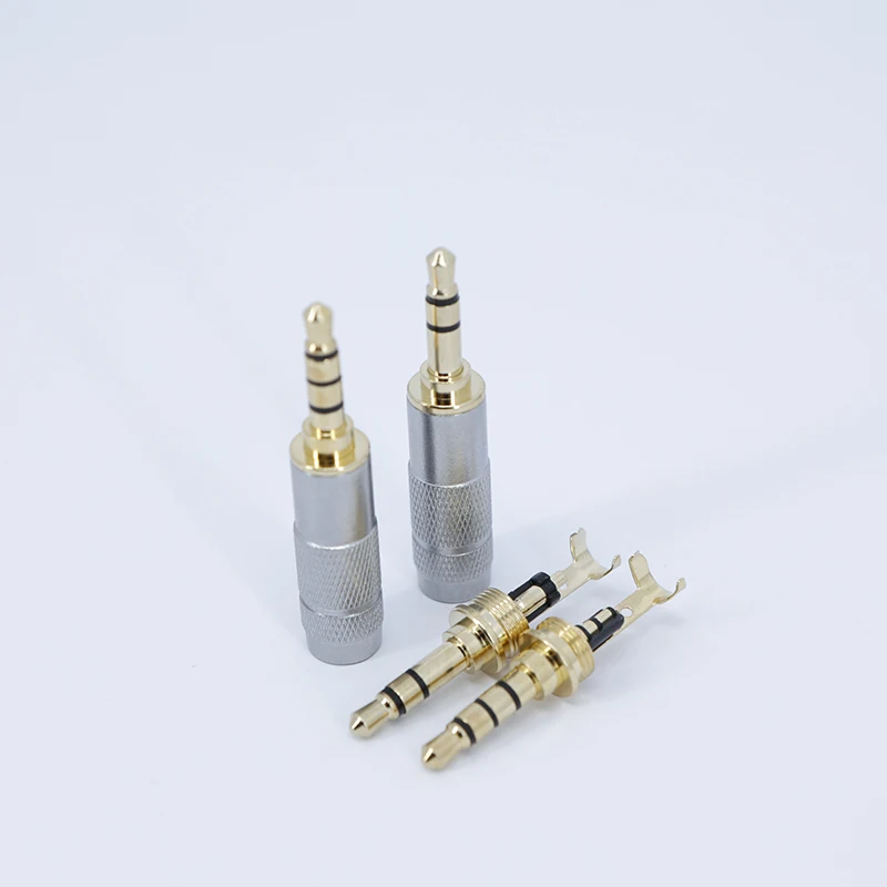 Replacement 3.5mm male Stereo 4 Pole or 3 Pole Male Repair Headphones Audio Jack Plug Connector Soldering for Most Earphone Jack